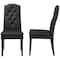 Baxton Studio Black Faux Leather Button-Tufted Nail heads Trim Dining Chair 120-6599 - alternate 4